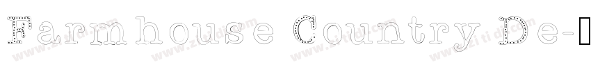 Farmhouse Country De字体转换